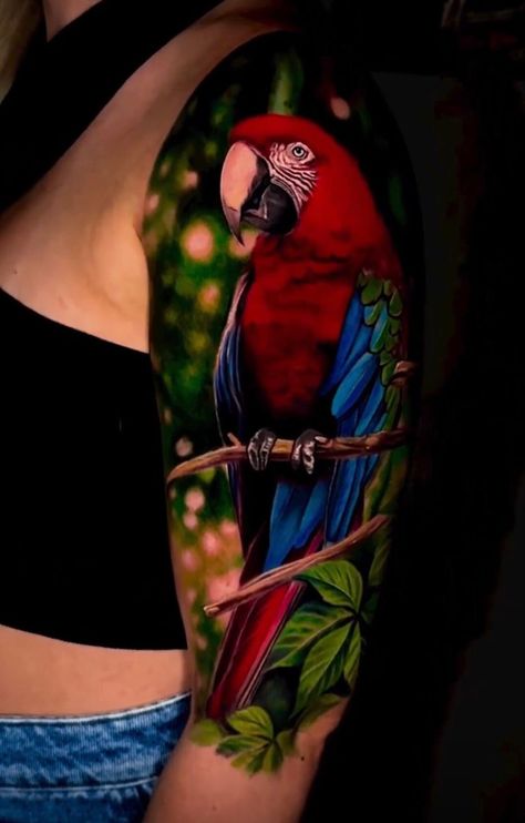 Tato Realis, Robin Tattoo, Parrot Tattoo, Mum Tattoo, Cherry Tattoos, Remembrance Tattoos, Cute Hand Tattoos, Manga Tattoo, Rainforest Animals