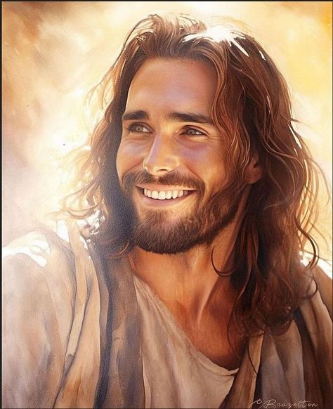 Christ Pictures, Jesus Laughing, Jesus Smiling, Jesus Christ Face, Jesus Christ Painting, Jesus Artwork, Pictures Of Christ, Jesus Christ Artwork, How To Pray