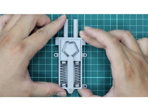 This is a simple push latch mechanism which you can use it in closet, drawer or anywhere else.The spring is 9*60 mm.How to make it: https://youtu.be/VA7UGVCpcFkAbout us:Website: https://coffreedom.com/Facebook: https://www.facebook.com/CoffreedomOfficial/Instagram: https://www.instagram.com/coffreedom_offical/ Push Latch, Closet Drawer, Mechanical Engineering Design, Magic Crafts, 3d Printing Diy, 3d Printer Projects, 3d Pen, Work Inspiration, 3d Projects