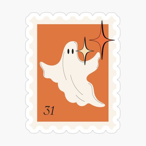 Tattoo Ghost, Stamp Tattoo, Postcard Stamps, Spooky Halloween Party, Halloween Ghost, Minimalist Tattoo, Halloween Ghosts, Spooky Halloween, Halloween Party