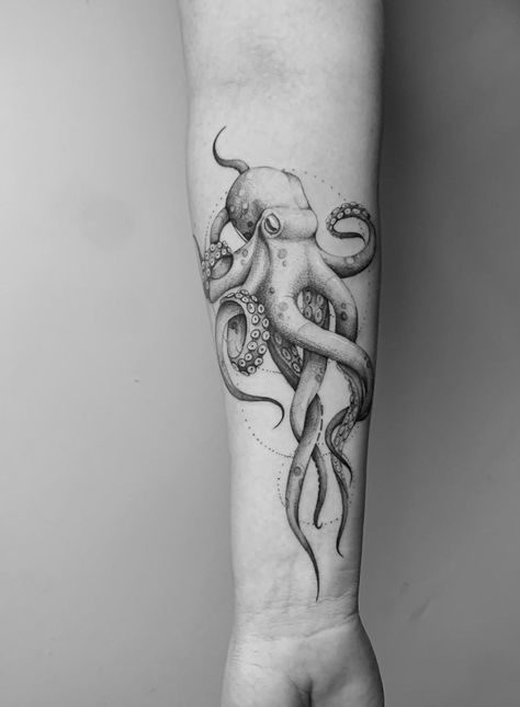 Ankle Octopus Tattoo, Octopus Calf Tattoos Women, Octopus Tattoos Wrap Around Arm, Octopus Tattoo Design For Women, Octopus And Flower Tattoo, Flower Octopus Tattoo, Octopus Calf Tattoo, Octopus Wrist Tattoos For Women, Octopus Forearm Tattoo Women