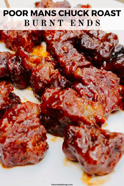 Pour Mans Burnt Ends, Smoked Chuck Roast Burnt Ends, Poor Man Burnt Ends Smoker, Air Fryer Burnt Ends, Chuck Roast Burnt Ends Smoker, Poor Mans Burnt Ends Recipe, Chuck Roast Burnt Ends, Roast Burnt Ends, Poor Man's Burnt Ends