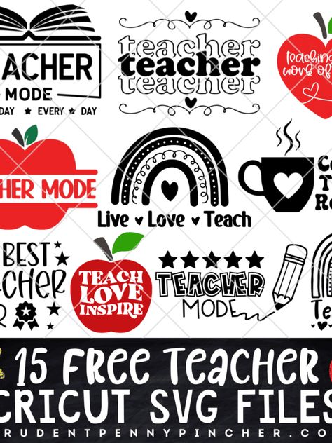 SVG Files Archives - Prudent Penny Pincher Diy Teacher Appreciation Gifts, Teacher Svg Files, Teacher Appreciation Diy, Teacher Appreciation Gifts Diy, Rainbow Svg, Apple Decorations, Teachers Diy, Teaching Teachers, Free Teacher