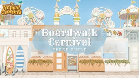 Beautiful Coastal Boardwalk Carnival w/Boat Docks | Animal Crossing: New Horizons - YouTube Beach Boardwalk Animal Crossing, Boardwalk Code Acnh, Boardwalk Acnh Code, Acnh Boardwalk Carnival, Boardwalk Animal Crossing Code, Acnh Beach Carnival Ideas, Animal Crossing Boardwalk Ideas, Acnh Boardwalk Code, Animal Crossing Dock Code