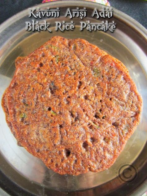 KAVUNI ARISI ADAI I BLACK RICE PANCAKE I HEALTHY BREAKFAST RECIPES Cream Of Rice Pancakes, Pancake Mix In Rice Cooker, Rice Cooker Pancake Recipe, Kenyan Pancakes, Pancake Khemanit, Rice Pancakes, Black Rice, Millet, Healthy Breakfast Recipes