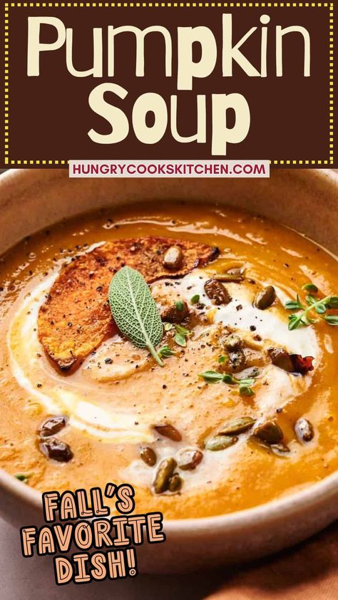 Delicious Fall Soups, Cozy Fall Soup Recipes, What To Do With Pumpkins, Squash And Pumpkin Soup, Best Pumpkin Soup, Easy Thanksgiving Recipes Appetizers, Easy Pumpkin Soup, Pumpkin Soup Recipe Easy, Easy Fall Dinner