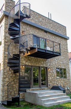 Outdoor Spiral Staircase, Spiral Staircase Outdoor, Staircase Modern, Outside Stairs, درج السلم, Staircase Outdoor, External Staircase, Modern Entry, Exterior Stairs