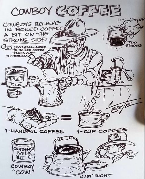 Western Art Drawings Simple, Western Coffee Shop, Colorado Cowboy, Cowboy Sketch, Desert Woman, Hippies And Cowboys, Turnpike Troubadours, Cowboy Quotes, Cowboy Coffee