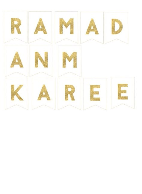 Ramadan Letters, Eid Decoration Ideas, Father's Day Craft Ideas, Image Ramadan, Decoraciones Ramadan, Free Printable Banner Letters, Printable Banner Letters, Eid Mubarak Decoration, Ramadan Cards