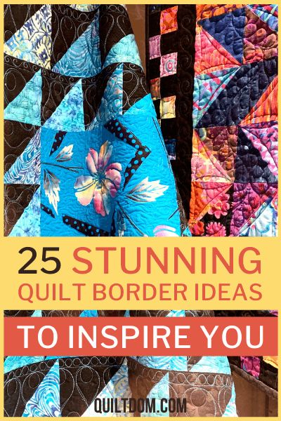 Looking for fresh and unique quilting border ideas? Check out our collection of great border ideas for your next quilt project. Quilt Borders Using Hst, Patchwork Borders For Quilts, Scrap Quilt Borders Ideas, Quilting Patterns For Borders, Borders Quilt Ideas, Star Quilt Borders Ideas, Quilt Borders Ideas Easy Free, Quilt Edges Ideas, Quilt Panel Border Patterns Free