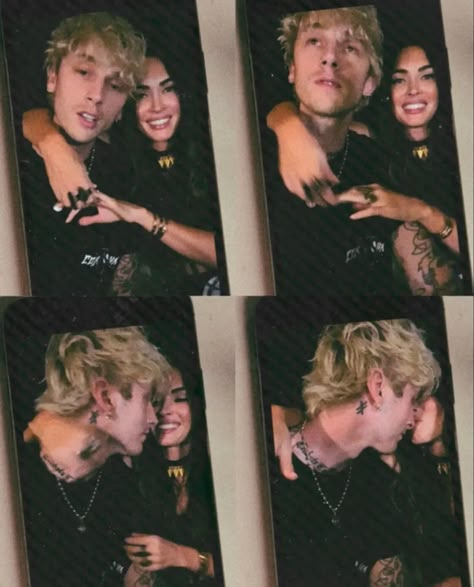 Colson And Megan, Megan Fox And Mgk Aesthetic, Megan Fox And Mgk, Mgk Wallpaper, Megan Fox Wallpaper, Sid And Nancy, Dylan Obrian, Colson Baker, Black Hair Kpop