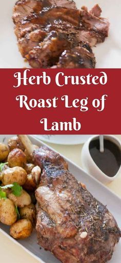 Herb Crusted Roast L Rack Of Lamb Recipes, Lamb Recipes Oven, Lamb With Potatoes, Leg Of Lamb Recipe, Roasted Leg Of Lamb, Roast Leg Of Lamb, Roast Rack Of Lamb, Lamb Leg Recipes, Roast Lamb Leg