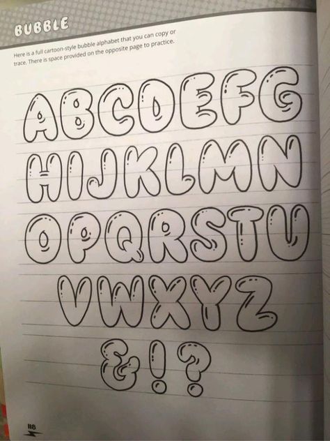 Pretty Fonts To Write In, How To Write Pretty Handwriting, Pretty Fonts Alphabet, Bubble Alphabet, Fun Lettering, Hand Lettering Alphabet Fonts, Alfabet Font, Bubble Letter Fonts, خريطة ذهنية