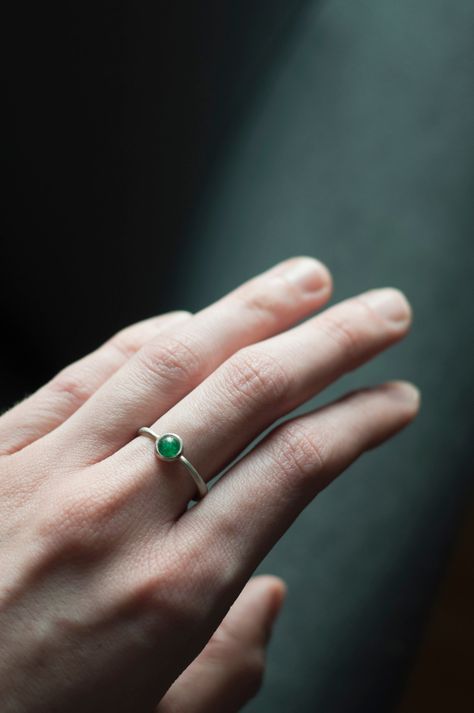 Aventurine ring, Simple silver ring, Dainty aventurine ring Promise Rings Green, Dainty Promise Rings, Aventurine Ring, Rings Green, Green Aventurine Stone, German Silver Jewelry, Silver Rings Simple, Beautiful Objects, Green Stone Rings