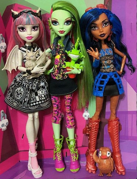 Muñecas monster high Monster High Original Dolls, Og Monster High Dolls, Monster High Dolls Original, Monster High Dolls Aesthetic, Dolls Monster High, Monster High Collection, Rattus Rattus, New Monster High Dolls, Monster High Toys