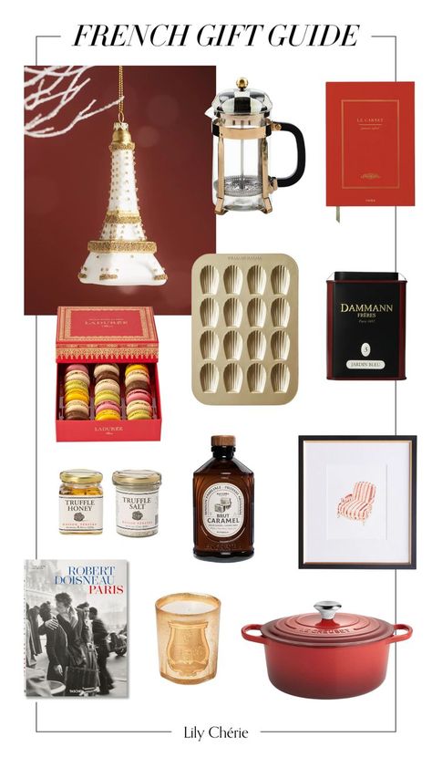 francophile gift guide French Themed Gift Basket, French Gift Basket, Parisian Interior Style, What To Get For Christmas, Francophile Style, Francophile Gifts, Parisian Living Room, Parisian Apartment Decor, Parisian Kitchen