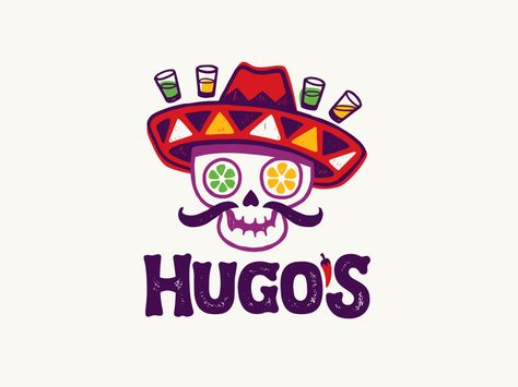 Logo concept for a Mexican restaurant & bar. Re-uploading it due to major changes. Mexican Logo Design, Burrito Logo, Mexican Logo, Mexican Restaurant Design, Restaurant Design Inspiration, Inspiration Logo Design, Restaurant Names, Logo Design Process, Restaurant Logo