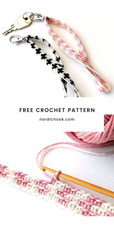 Graphic Crochet, Crochet Lanyard, Crochet Craft Fair, Wristlet Patterns, Crochet Keychains, Fast Crochet, Mode Crochet, Crochet Keychain Pattern, Crochet Stars