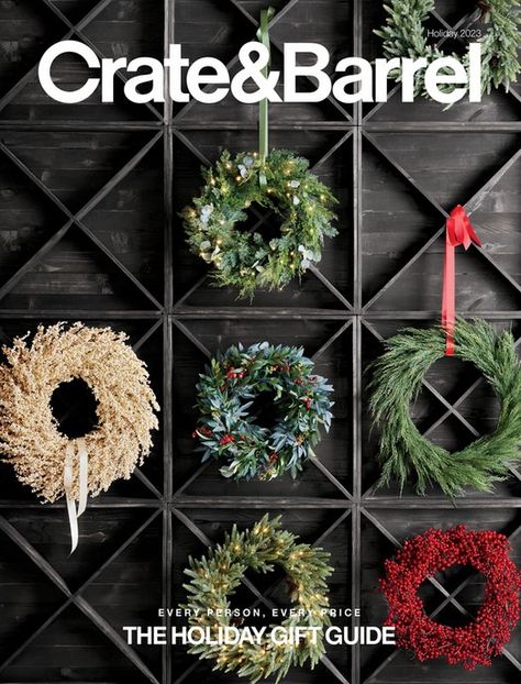 Crate & Barrel - 2023 Crate Gift Guide Drop 1 - Page 1 Tree Collar Christmas, Christmas Bookshelf, Christmas Edit, Christmas Table Linen, Christmas Tabletop Decor, Christmas Mantel Decorations, Crate Barrel, Tree Shop, Christmas Decorations For The Home