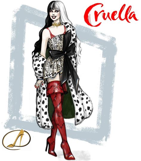 Cruella Fashion, Queen Cartoon, Cruella Deville, Dress Design Drawing, Twisted Disney, Fashion D, Fashion Vocabulary, Halloween Costumes For Teens, Illustration Fashion Design