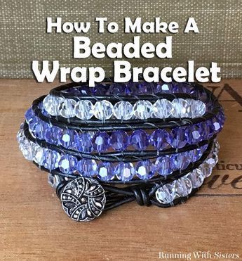 Leather Bracelet Tutorial, Wrap Bracelet Tutorial, Trending Bracelets, Love Jewelry, Beaded Wrap Bracelets, Flea Market Finds, Homemade Jewelry, Beaded Wraps, Beaded Bracelets Diy