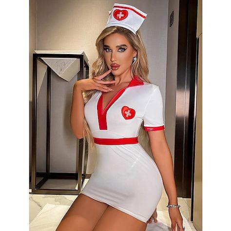 Career Costumes, Nurse Dress Uniform, Goddess Costume, Nurse Costume, Women Nurse, Dress Halloween Costume, Easy Halloween Costumes, Nursing Dress, Carnival Costumes