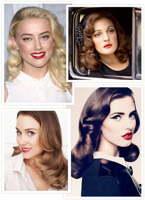 Vintage Hair Ideas - Loose Waves Vintage Waves Hair, Up Dos, Vintage Wedding Hair, Finger Waves, Waves Curls, Classic Hairstyles, Wedding Hairstyles Updo, Vintage Style Wedding, Vintage Hair