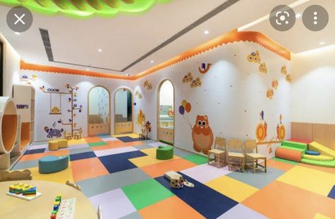 Modern Daycare, Daycare Interior Design, Early Childhood Education Programs, Toddler Daycare, Child Care Center, Daycare Design, Art Kits For Kids, Chalk Design, Daycare Center