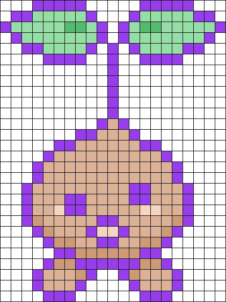 Matching Perler Beads, Perler Bead Patterns Omori, Omori Pixel Art Grid, Omori Fuse Beads, Bmo Perler Beads, Sprout Mole, Basil Omori Perler Beads, Soot Sprite Alpha Pattern, Omori Kandi Pattern