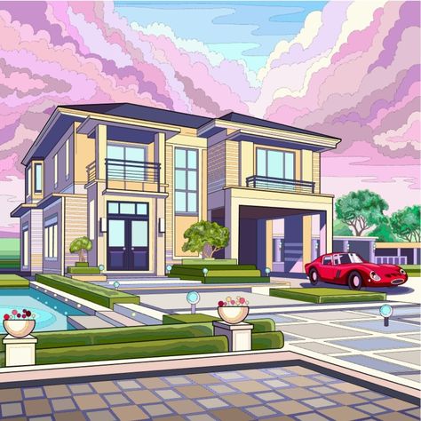 Dream House Drawing, Random Sketches, Easy Art For Kids, Architecture Drawing Plan, Cartoon House, Fantasy Worlds, Canvas Painting Designs, Easy Art, Easy Drawings Sketches