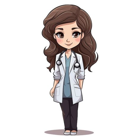 Nurse Girl Drawing, Family Picture Cartoon, Doctor Cartoon, Woman Doctor, Doctor Images, Picture Cartoon, Doctor Picture, Birthday Book, Female Doctor