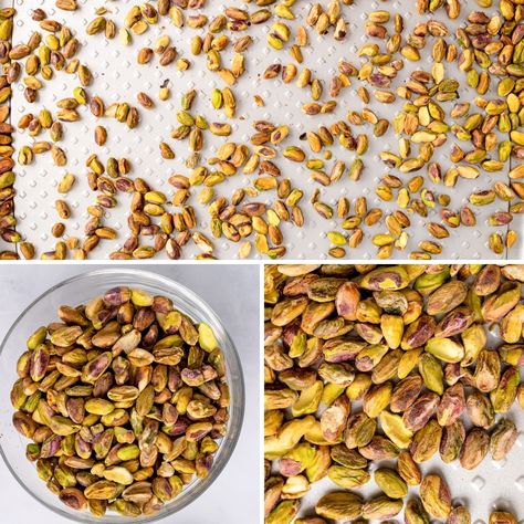 how to make roasted pistachios collage Seasoned Pistachios, Roasted Pistachios, Raw Pistachios, Pistachio Recipes, Pistachio Butter, Pistachio Pesto, Christmas Cookbook, Raw Nuts, Roasted Nuts