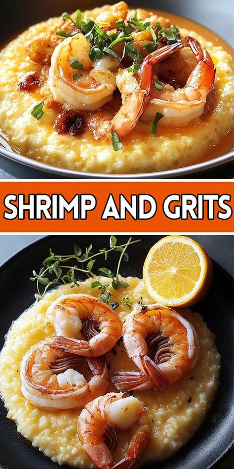 Looking for a hearty and flavorful dish that captures the essence of Southern cooking? Shrimp and Grits is more than just comfort food; it's a true celebration of Southern heritage! This savory combination of tender, juicy shrimp and creamy grits will transport your taste buds to the heart of the South. 🌾🌞 👉 Try this recipe today and bring a taste of the South to your kitchen! #ShrimpAndGrits #SouthernCuisine #ComfortFood #SeafoodLovers #EasyRecipes Best Shrimp And Grits Recipe, Easy Shrimp And Grits, Southern Shrimp And Grits, Shrimp Grits Recipe, Quick Grits, Cooking Shrimp, Baked Shrimp Recipes, Grits Casserole, Shrimp N Grits Recipe