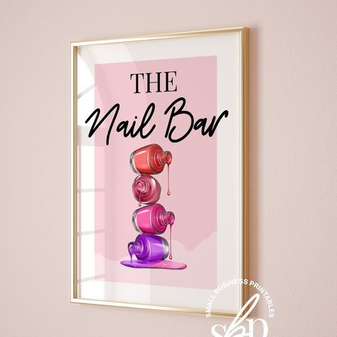 Transform your nail salon with our stunning wall art prints! Add a touch of elegance and style to your nail studio or Tech room with our Nail Salon Decor. Download and print our Nail Polish Poster today for a chic and sophisticated look! #nailsalon #nailstudio #thenailbar #thenailbarbeauty #nailpolishjunkie #nailtechnicians #nailtech #nailsalondecor #nailsalondesign #printable #instantdownload #fyp #nailsalons Tech Room Decor, Nail Tech Room, Nail Salon Wall Art, Nail Studio Decor, Nail Salon Names, Tech Room, Salon Wall Art, Polish Poster, Nail Salon Decor