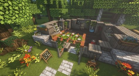 Minecraft Florist, Minecraft Builds, Open Air, Furniture Sets, Florist, Outdoor Furniture Sets, Minecraft, Outdoor Furniture, Patio