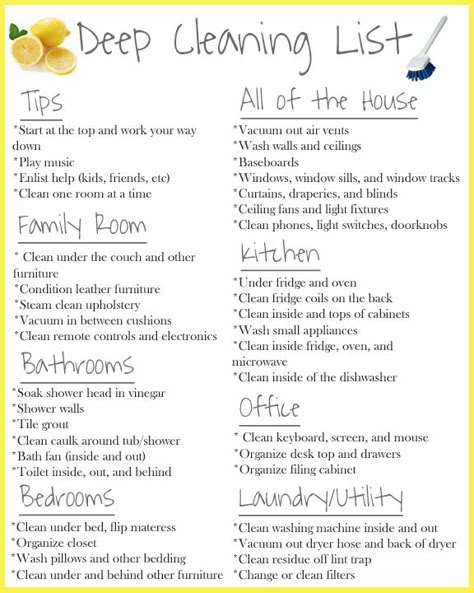 Deep Cleaning Lists, Organize Life, Happiness Challenge, House Cleaning Checklist, Cleaning Tips Tricks, Deep Cleaning Tips, Cleaning And Organization, Cleaning Stuff, Cleaning List