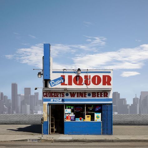 Ed Freeman, City Scape, Norman Rockwell, Kiosk, Conceptual Art, Los Angeles California, Local Businesses, Digital Photography, Store Fronts