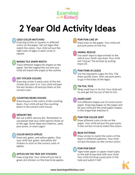 Toddler ActivityIdeas.pdf At Home Activities For Two Year Olds, Two Year Old Learning Goals, One Year Old Lesson Plans Ideas, Age 2 Activities, Outside Activities For Kids Toddlers, Toddler Activities Daycare Lesson Plans, Activities For Two Year Olds Daycare, Two Year Old Educational Activities, Two Year Old Classroom Activities