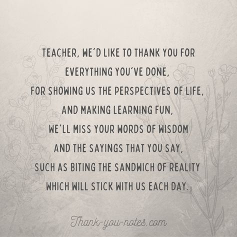 Good Bye Message For Teacher, Letter For Teacher Thank You, Thank You Cards For Teachers Message, Message For Teacher Leaving, Teacher Leaving Quotes, Message For Teacher Leaving School, Thank You Letter To Teacher, Words For Teachers Thank You, Goodbye Message For Teacher