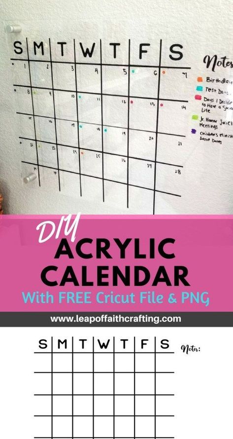 DIY Large dry erase acrylic wall calendar!  Pottery Barn inspired monthly hanging wall calendar tutorial! Reusable Wall Calendar, Diy Monthly Calendar, Wall Calendar Diy, Diy Calendar Wall, Acrylic Wall Calendar, Pallet Tv, Acrylic Calendar, Lp Storage, Tv Consoles