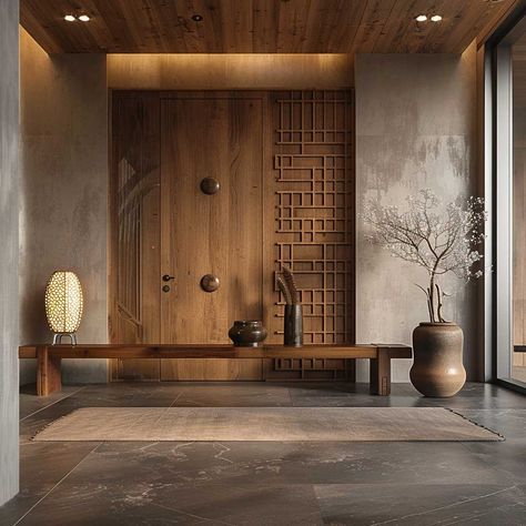 Asian Zen Wooden Door Design for Home • 333k+ Inspiring Lifestyle Ideas Asian Zen Interior Design, Door Design For Home, Zen Interior Design, Asian Paints Colours, Shoji Doors, Inspiring Lifestyle, Zen Interiors, Traditional Japanese Architecture, Chalet Interior