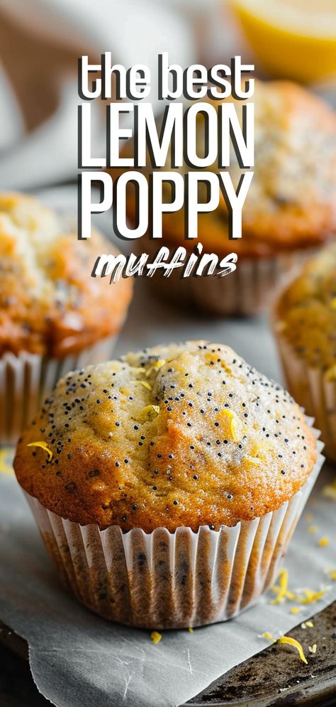 Lemon Poppy Seed Muffins [45 Minutes] – Chasety Lemon Poppy Muffins, Tomato Bisque Recipe, Poppy Seed Muffin Recipe, Lemon Poppy Seed Muffins Recipe, Lemon Poppy Seed Muffins, Delicious Muffins, Seed Muffins, Bisque Recipe, Poppy Seed Muffins