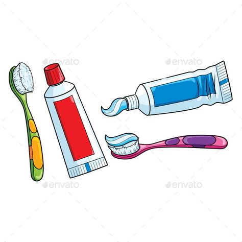 Toothbrush and Toothpaste Cartoon by rubynurbaidi | GraphicRiver Colgate Toothpaste Drawing, Toothpaste Drawing, Toothbrush Drawing Sketch, Tooth Brush Drawing, Toothbrush Drawing, Toothbrush Illustration, Brush Teeth Clipart, Brush Teeth Cartoon, Cartoon Toothbrush