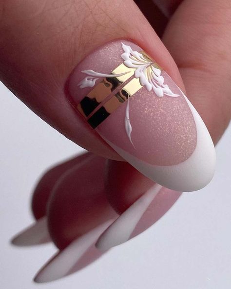 Perfect Bridal Nails Art Designs ★ Gel Nails Shape, Bridal Nails Designs, Nails Design Ideas, Bridal Nail Art, Beauty Hacks Nails, Stiletto Nail Art, Blue Nail Art, Pretty Nail Art Designs, Design 2023