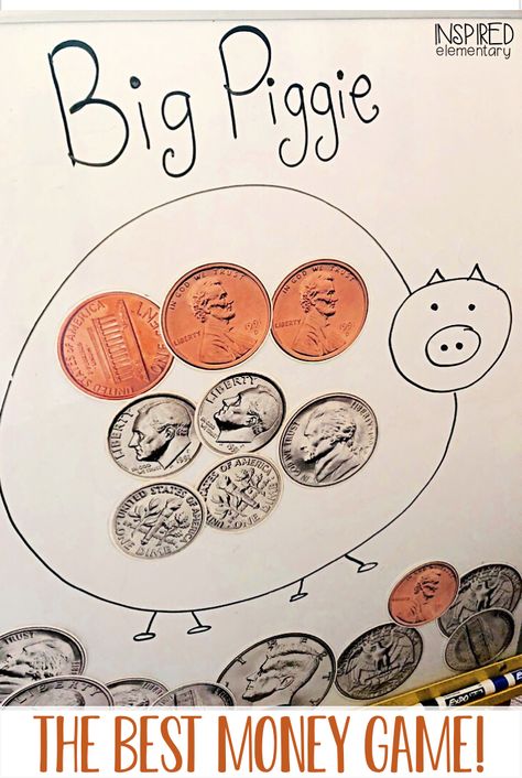 Counting Money Games, Classroom Games Elementary, Counting Coins Activities, Money Kindergarten, Free Math Games, Teaching Money, Money Activities, Coin Games, Money Math