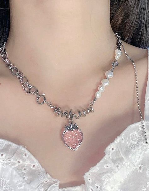 ْ on Twitter: "strawberry necklace with pearls https://t.co/ngIvtkTtih" / Twitter Strawberry Necklace, Necklace Aesthetic, Necklace With Pearls, Edgy Jewelry, Girly Accessories, Girly Jewelry, Nail Accessories, Jewelry Inspo, Dream Jewelry