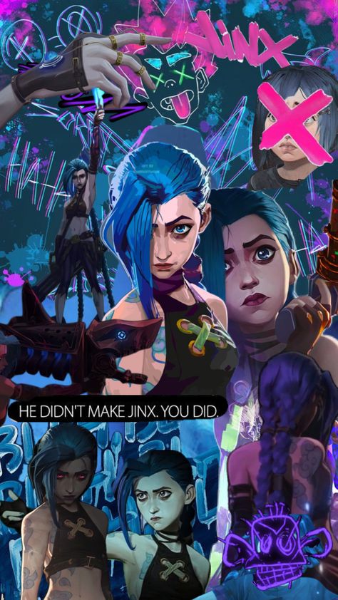 Created by elliespromise on Shuffles Jinx Wallpaper, Arcane Wallpaper, League Of Legends Poster, Jinx Arcane, Jinx League Of Legends, League Of Legends, Your Aesthetic, Connect With People, Creative Energy