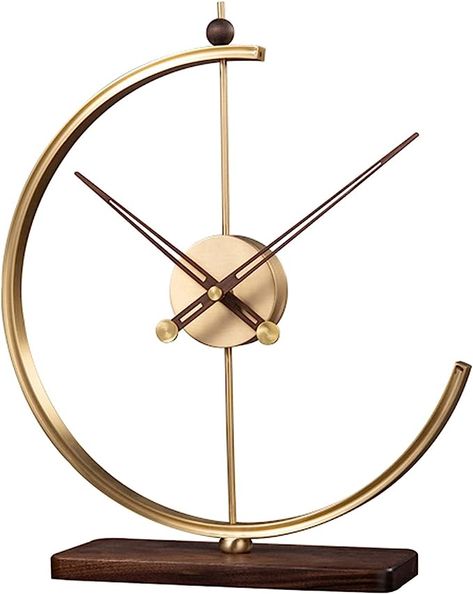 Room Ornaments, Decorate Wall, Mirror Decor Ideas, Clock Table, Copper Light, Desktop Clock, Living Room Ornaments, Clock Living Room, Modern Wall Clock