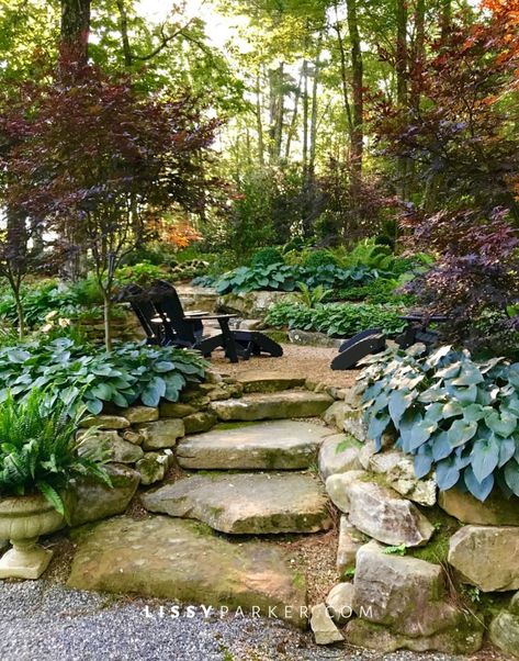 Need a Break … — Lissy Parker North Woods Landscaping Ideas, Wooded Area Landscaping, Wisconsin Landscape, Forest Landscaping, Lake Design, Airbnb Ideas, Wooded Area, Deck Decor, Shade Garden Plants