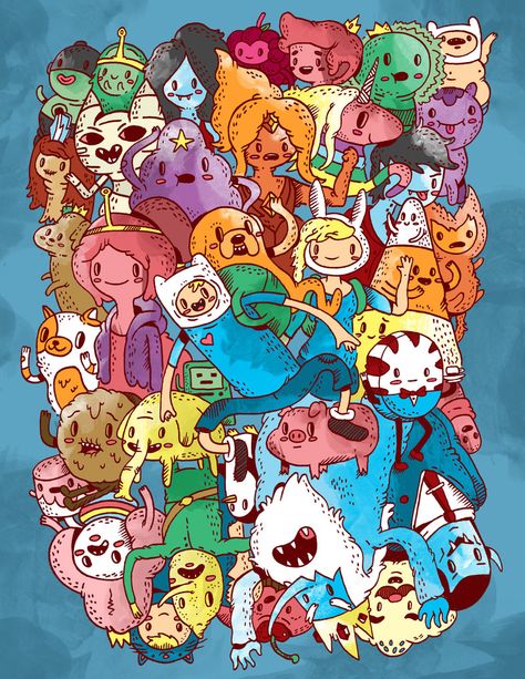 Adventure Time Mashup by jakeliven on deviantART Marceline Adventure Time, Art Adventure Time, Hulk Character, Adveture Time, Arte Doodle, Adventure Time Characters, Groups Poster, Adventure Time Wallpaper, Adventure Time Cartoon